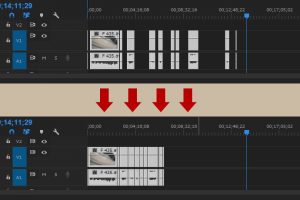 Premiere Pro ギャップを詰める