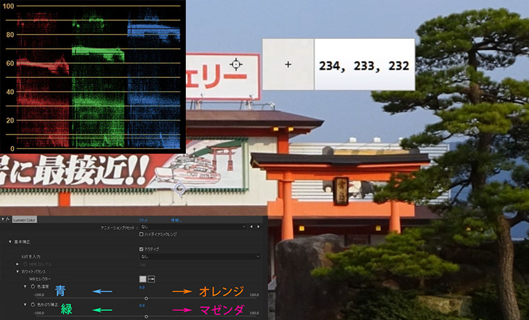 ホワイトバランスの調整その１ 自動補正と色温度 色かぶり補正 動画補正