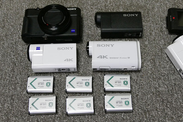 バッテリーが共通だと幸せになる SONY NP-BX1 | ウェアラブルカメラ。ドローン。
